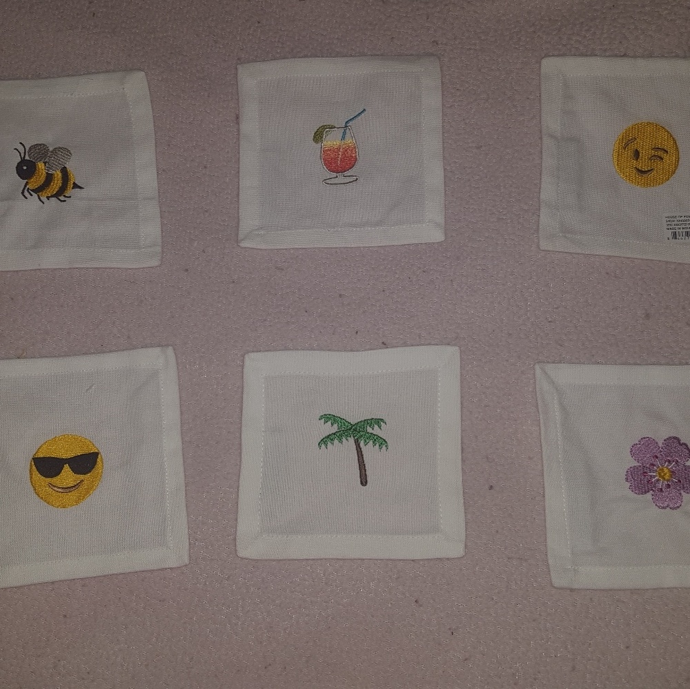 Handmade cocktail napkins